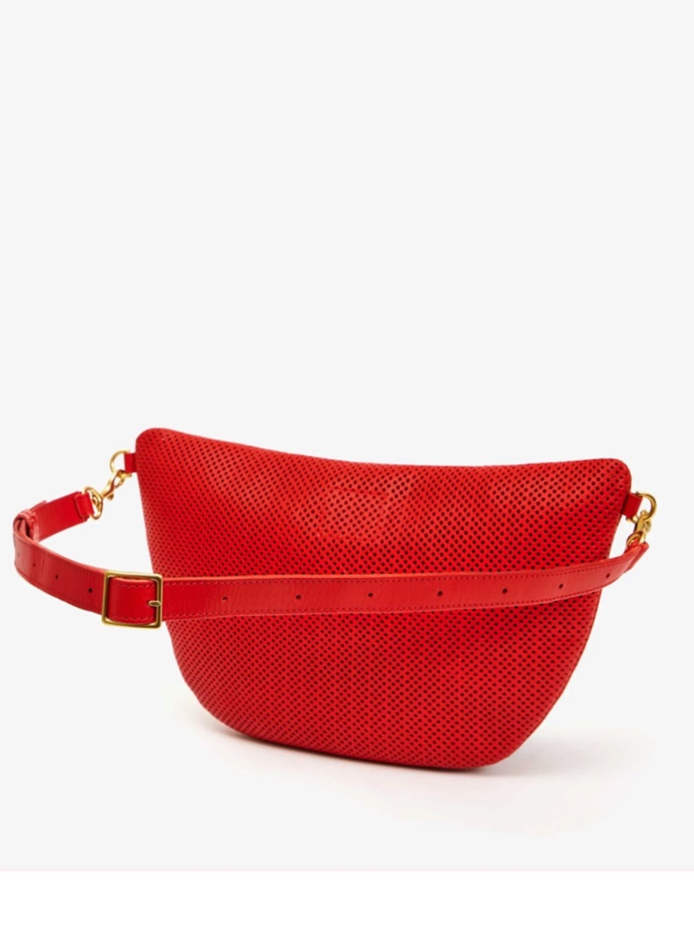 Clare V Grande Fanny Red Tomate Perforated Crossbody Belt Bag Clare V. Vivier - Picture 3 of 10